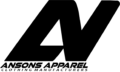 Logo of Ansons Apparel, featuring stylized letters 'A' and 'M' in black, symbolizing Ansons Apparel Clothing Manufacturers.