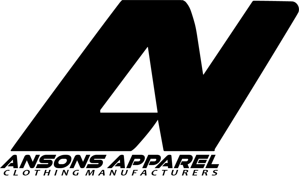 Logo of Ansons Apparel, featuring stylized letters 'A' and 'M' in black, symbolizing Ansons Apparel Clothing Manufacturers.